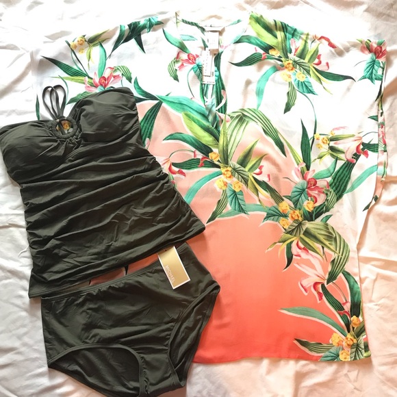 Michael Michael Kors Tankini Set Olive - Picture 8 of 9